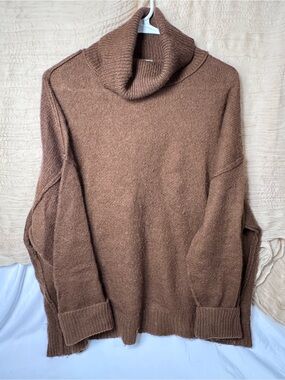 Destination Maternity Brown Turtleneck Sweater - Women’s Cozy Pregnancy Sweater